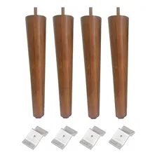 Kit 4 PĂ© Palito 40cm Eucalipto + Chapa Inclinada Jtfull Cor AmĂȘndoa Marrom Claro Foto mini 1