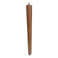 Kit 4 Pé Palito 50cm Rosca 5/16 Amêndoa Marrom Puf Recamier Sofá Mesa Banco Cama Box Cor Amêndoa Marrom Claro Foto mini  2