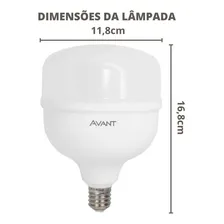 Kit 4 Peças Lampada Bulbo Led 50w Alta Potência Luz Branca Foto mini 4