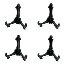 Kit 4 Peças Suporte Para Pratos E Azulejos Preto 24cm Foto  mini 1