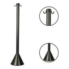 Kit 4 Pedestal Organizador Fila Balizador Postinho Lotérica Cor do pedestal Preto Foto mini 2