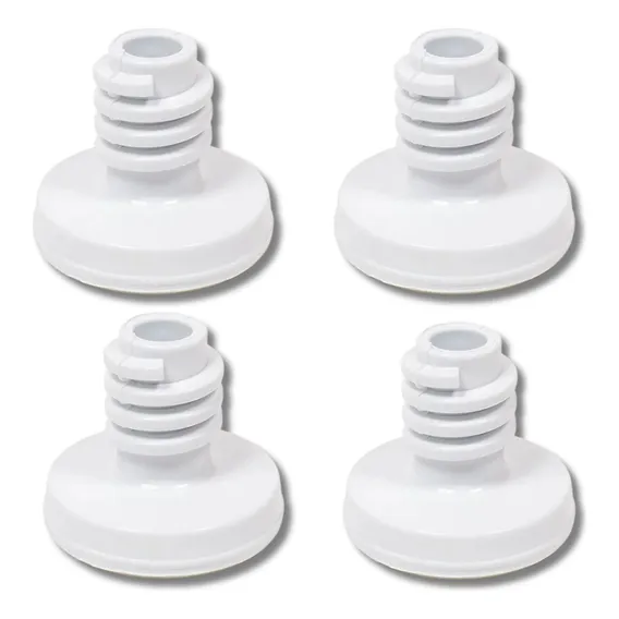 Kit 4 Pés Nivelador Lavadora Brastemp Consul Bwf08 W10658798 Foto 1