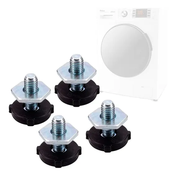 Kit 4 Pés Niveladores Lavadora Lava E Seca Philco Pls12t Foto 1