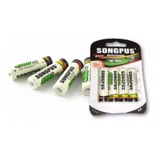 Kit 4 Pilha Recarregável Songpus - 4700mah Digital Power Aa Foto mini 1