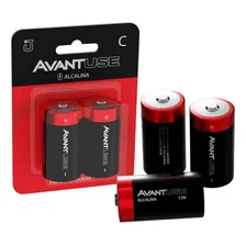 Kit 4 Pilhas Alcalinas C Média Cartela C/2 Uni 1.5v - Avant Foto mini 2