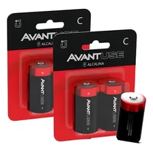 Kit 4 Pilhas Alcalinas C Média Cartela C/2 Uni 1.5v - Avant Foto mini 1