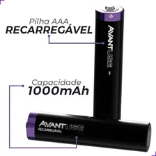Kit 4 Pilhas Recarregáveis Aaa + 2 Carregador 1000mah avant Foto mini 2