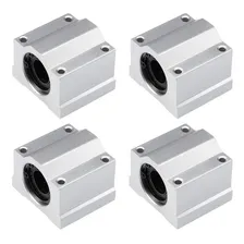Kit 4 Pillow Block 8mm Com Rolamento Para Eixo Linear SC8UU Tpcid Foto  mini 1
