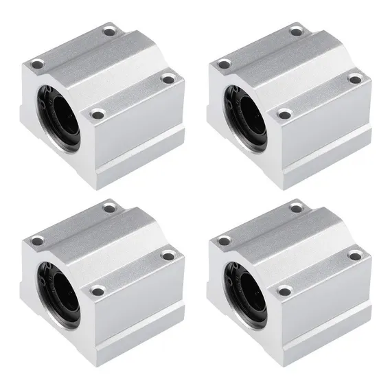 Kit 4 Pillow Block 8mm Com Rolamento Para Eixo Linear SC8UU Tpcid Foto 1