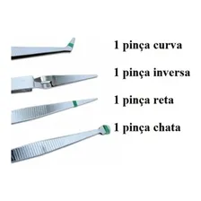 Kit 4 Pinças Em Aço Western Celulares,eletrônicos,costuraetc Foto  mini 1