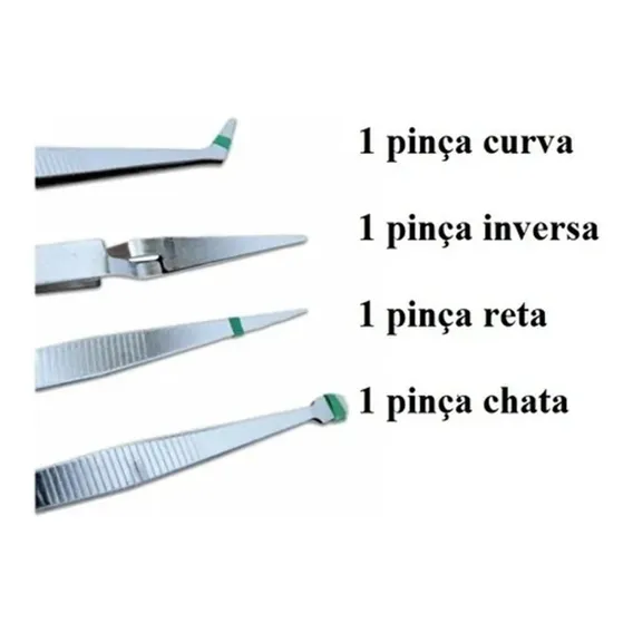 Kit 4 Pinças Em Aço Western Celulares,eletrônicos,costuraetc Foto 1