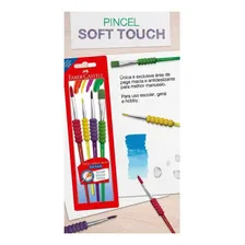 Kit 4 Pincéis de Pintura Faber Castell Soft Touch Artístico Foto mini  3