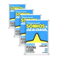 Kit 4 Placa Faixa Banner Personalizado - 40x60 Cm Cor Banner Personalizado 40x60cm Foto  mini 1