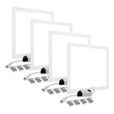 Kit 4 Plafon Embutir Painel Led 60x60 50w Slim Quadrado Frio Estrutura Branco-frio 110v 220v (bivolt) Foto mini 1