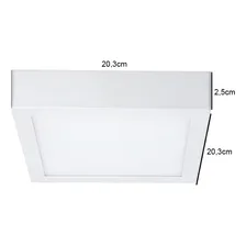 Kit 4 Plafon Quadrado Painel Sobrepor Led 18w Branco Frio 110v/220v Foto mini 4