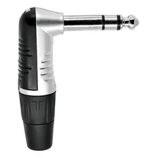 Kit 4 Plug P10 Cachimbo 90 Graus Stereo Niquelado Rp3rc Rean Foto mini 4