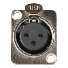 Kit 4 Plug Xlr Conector Femea Painel Metal Santo Angelo Sa2x Foto mini  3