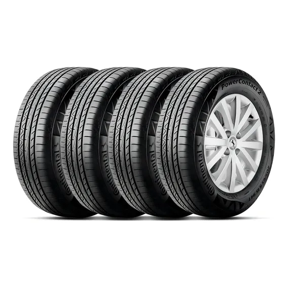 Kit 4 Pneu Continental Aro 16 205/55r16 91v Fr Powercontact2 Foto 1
