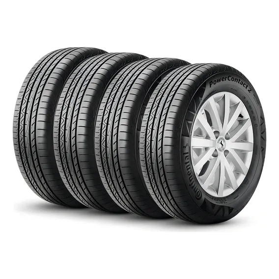 Kit 4 Pneus 185/60R15 Continental PowerContact 2 84H Aro 15 Foto 1