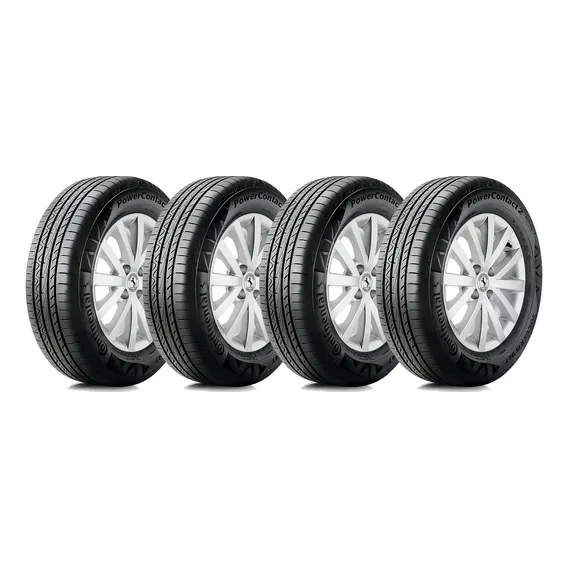 Kit 4 Pneus 195/65R15 Continental PowerContact 2 91H Aro 15 Foto 1