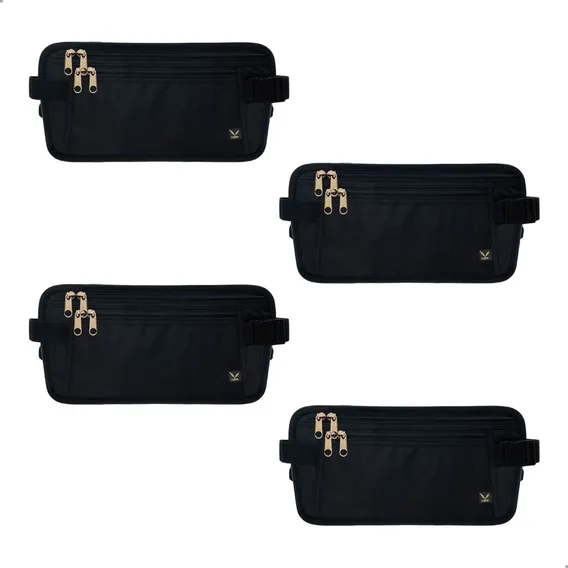 Kit 4 Pochete Doleira Bolsa Cintura Esporte Corrida Academia Foto 1
