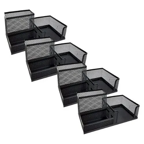 Kit 4 Porta Treco Organizador Mesa Escritório Caneta Aramado Foto 1