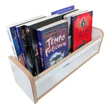 Kit 4 Prateleira Estante Suspensa Porta Livros Revistas Cor Branca Foto mini 4