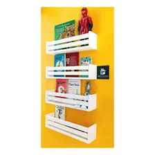 Kit 4 Prateleiras Organizadoras Livros Criança Nicho Foto mini 2