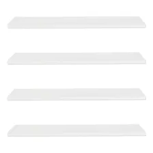 Kit 4 Prateleiras Organizadoras Parede Mdf Branco 40cm Foto mini 1