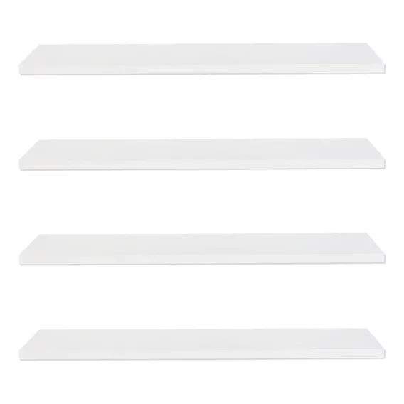 Kit 4 Prateleiras Organizadoras Parede Mdf Branco 40cm Foto 1