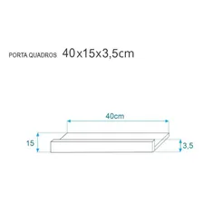 Kit 4 Prateleiras Porta Quadros 40 X 15cm Carvalho Foto mini  3