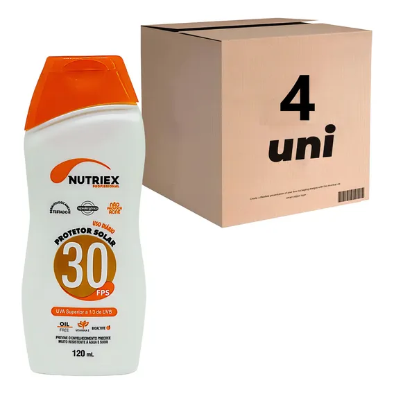 Kit 4 Protetor Solar Fator 30 Profissional 120ml Nutriex Foto 1