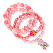 Kit 4 Pulseiras Infantil Pingente Miçanga Colorida Menina Foto mini 3