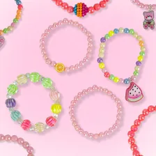 Kit 4 Pulseiras Infantil Pingente Miçanga Colorida Menina Foto mini 2