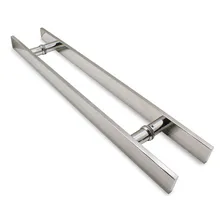 Kit 4 Puxador Inox Chato 100cm Porta Polido Top Foto mini 1