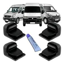 Kit 4 Puxador Trinco Trava De Vidro Baixo Ducato 2012 A 2018 Foto mini 1