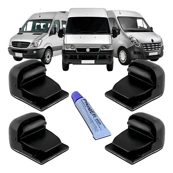 Kit 4 Puxador Trinco Trava De Vidro Baixo Ducato 2012 A 2018 Foto 1