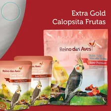 Kit 4 Ração Extra Gold Calopsita Frutas Reino Das Aves 400g Foto mini 3