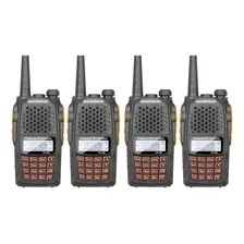 Kit 4 Radio Ht Walk Talk Dual Band Uhf Vhf Fm Baofeng Uv6r Foto  mini 1