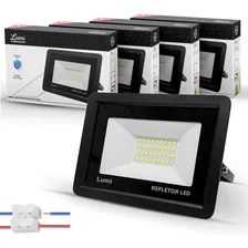 Kit 4 Refletor Led 100w Holofote Bivolt Prova Dagua Bivolt Foto mini 1