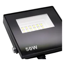 Kit 4 Refletor Led 50w Holofote Prova Dágua Luz Frio Carcaça Preto Luz Branco-frio Foto mini  2