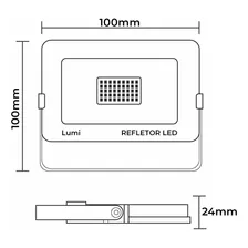 Kit 4 Refletor Led Lumi Holofote 30w Verde Ip67 Bivolt Foto mini 3