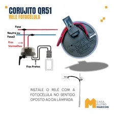 Kit 4 Relé Fotocélula Corujito Bivolt Qualitronix Qr51 Fácil 110v/220v Foto mini 4