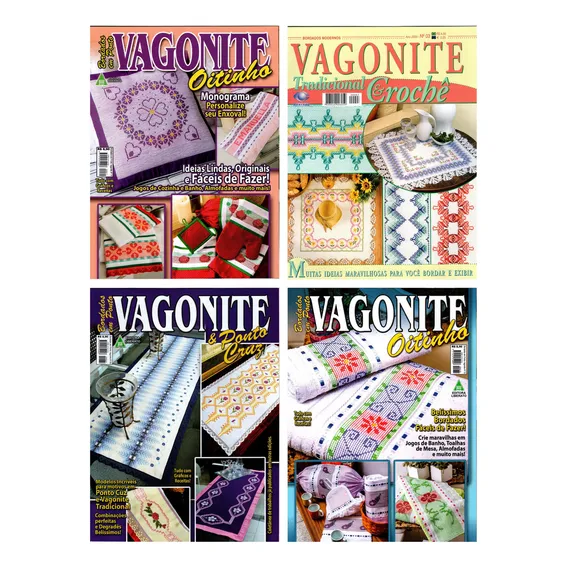 Kit 4 Revistas Bordado Ponto Vagonite Foto 1