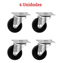 Kit 4 Rodizio Girat贸rio Rodinha Cadeira Moveis Vaso Foto mini 2