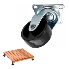 Kit 4 Rodizio Girat贸rio Rodinha Cadeira Moveis Vaso Foto mini 1