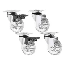 Kit 4 Rodizio Placa Girat. Inox Roda Dupla 50mm Gel/silicone AJL Foto mini 1