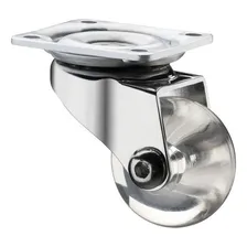 Kit 4 Rodizio Placa Girat. Inox Roda Dupla 50mm Gel/silicone AJL Foto mini 3