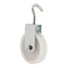 Kit 4 Roldana P/ Varal Nylon 8cm C/ Gancho Reforçada Foto mini 2