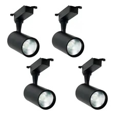 Kit 4 RY Spot Para Trilho Eletrificado Preto Led 7w Luz Quente Cor Branco Quente 110v/220v (bivolt) Foto mini 1